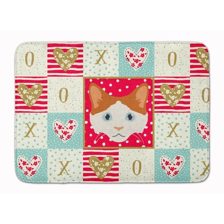 Carolines Treasures 19 x 27 in. La Perm Cat Love Machine Washable Memory Foam Mat CK5127RUG